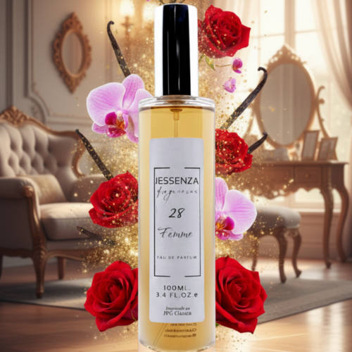 Perfumes para Mujer JESSENZA 28 | Equivalente Voluptuoso y Seductor a JPG Clásica