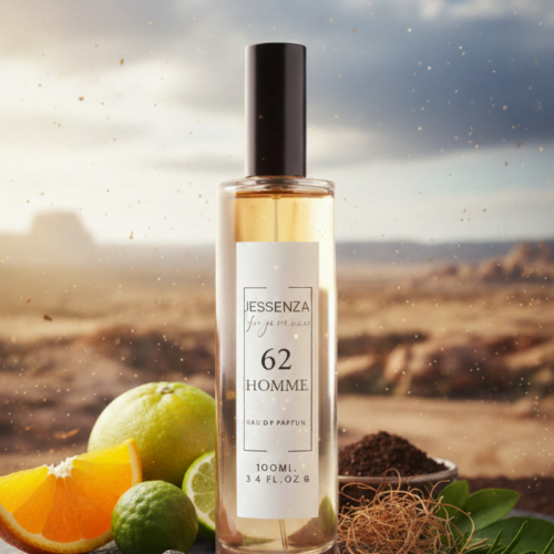 Perfume para Hombre JESSENZA 62 | Equivalencia Terre d’Hermès - Amaderado y Mineral